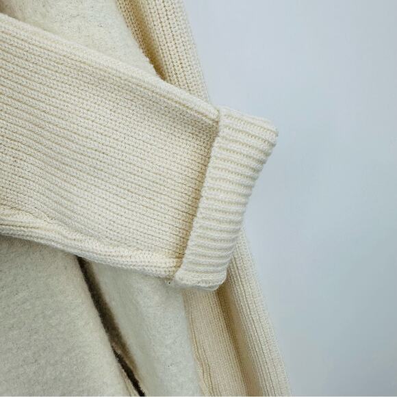 Cynthia Rowley | Cream Open Front Wool Cardigan Size Extra Small - Picture 5 of 7